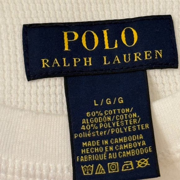 Polo Ralph Lauren White Crewneck Thermal Sweater - Picture 3 of 4